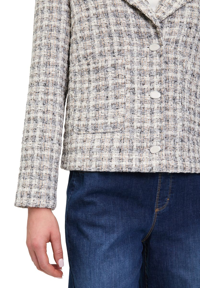 Strukturierter Tweed-Blazer mit Reverskragen