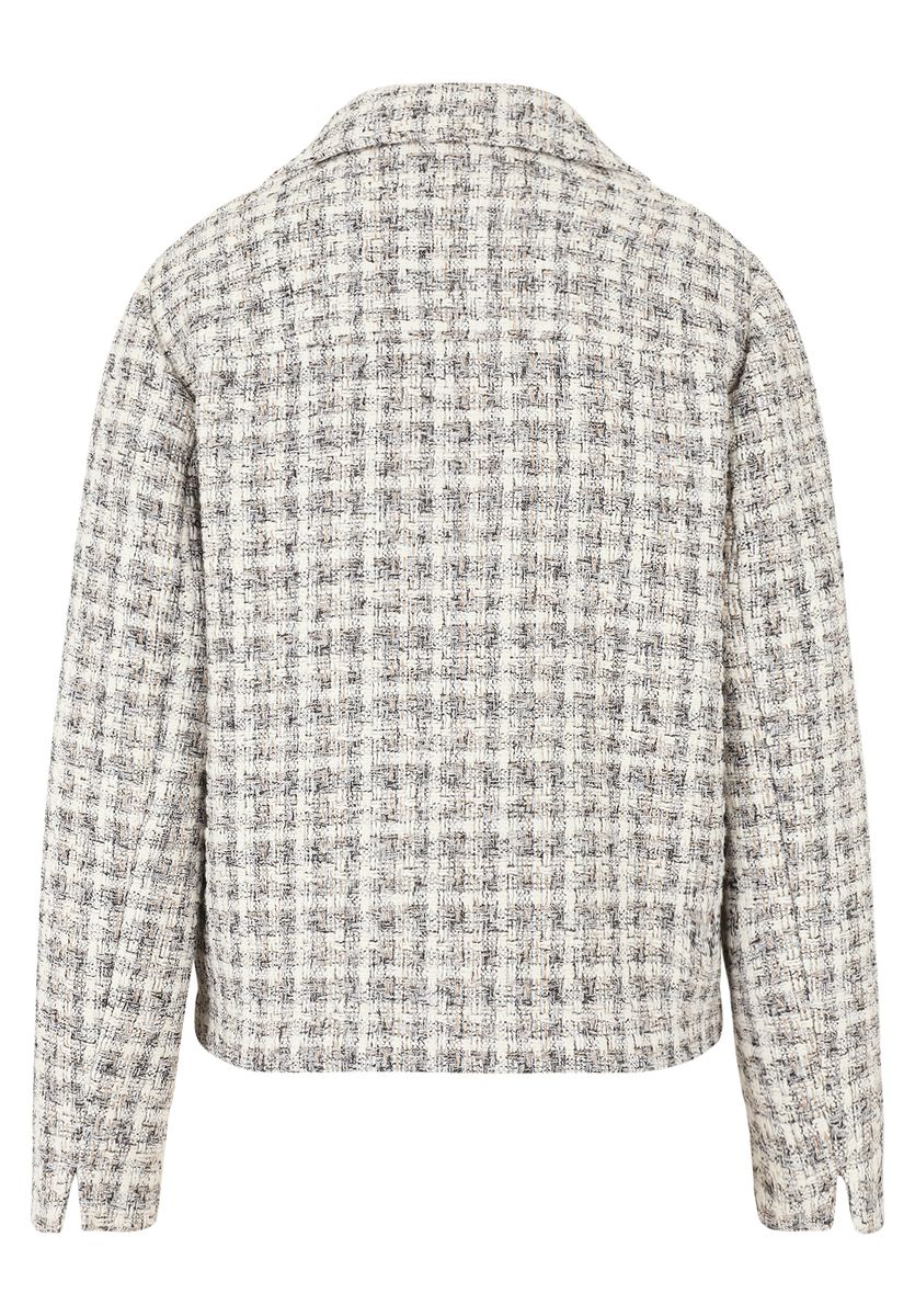 Strukturierter Tweed-Blazer mit Reverskragen