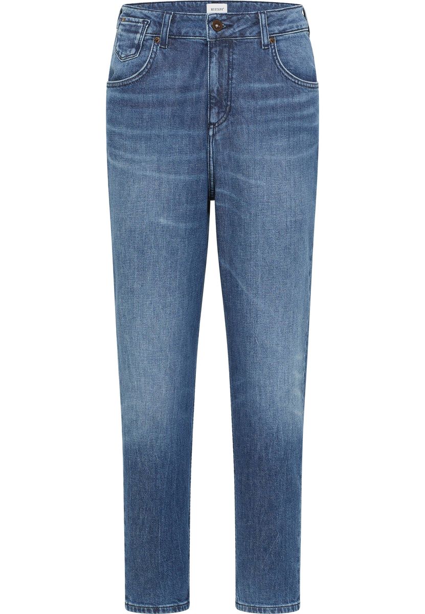 High-Waist Tapered-Jeans mit Komfort-Schnitt