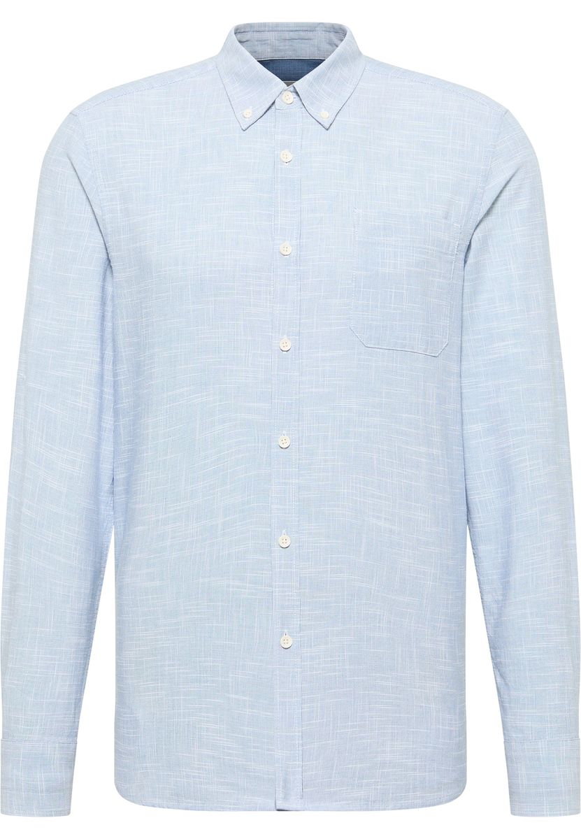 Langärmliges Button-Down-Hemd aus Baumwolle
