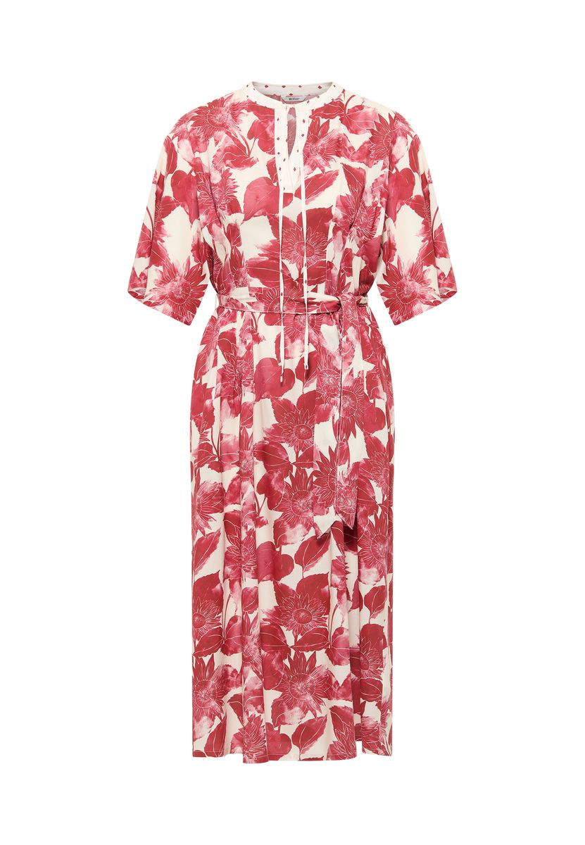 Fließendes Midikleid mit Blumenmuster