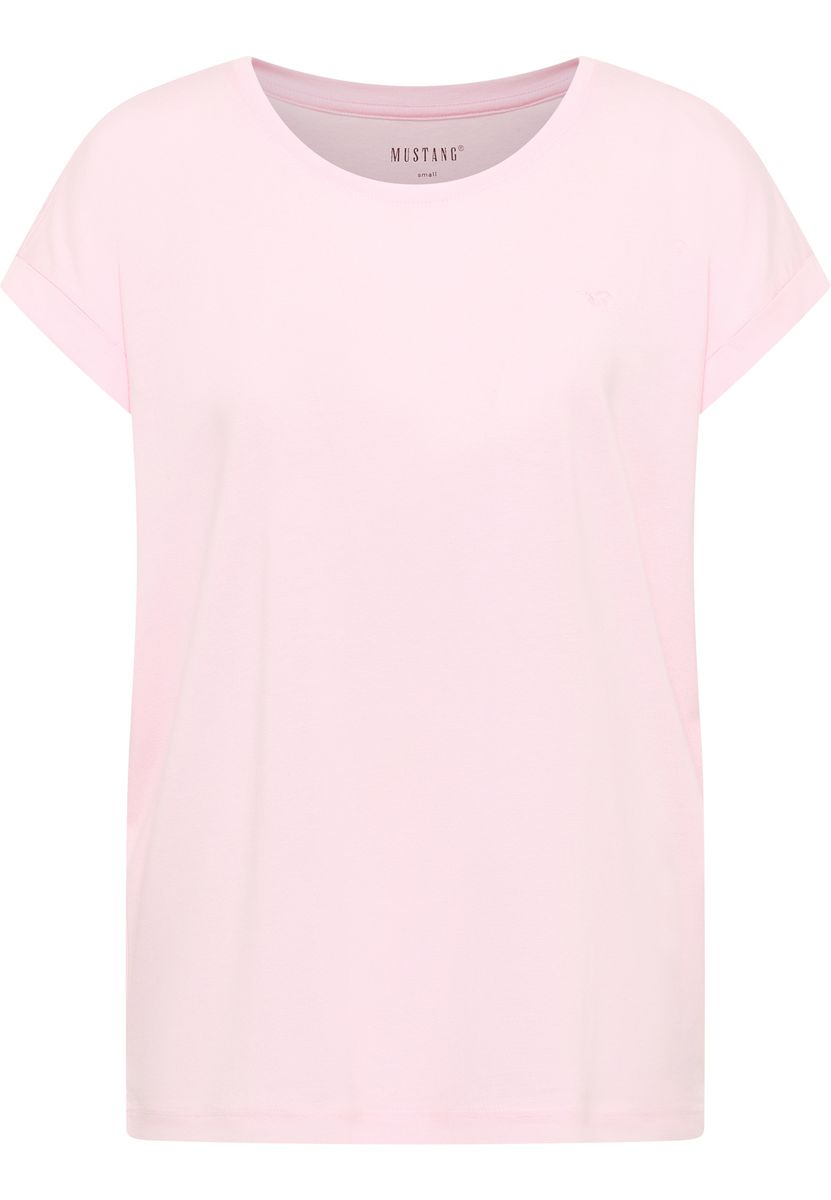 Weiches Jersey-T-Shirt mit Umschlagärmeln