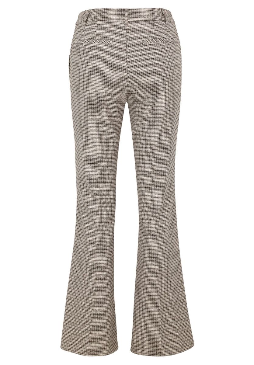 Elegante Schlaghose mit Hahnentrittmuster