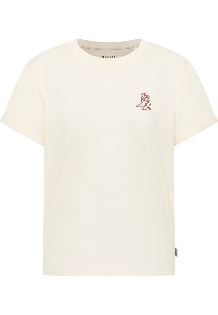 Lockeres Grafik-Shirt mit Westernstiefeln