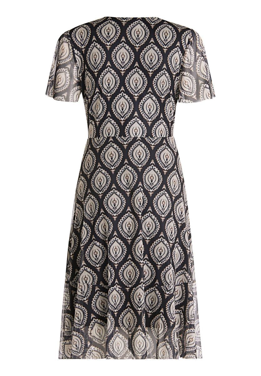 Elegantes Knielanges Kleid mit Muster