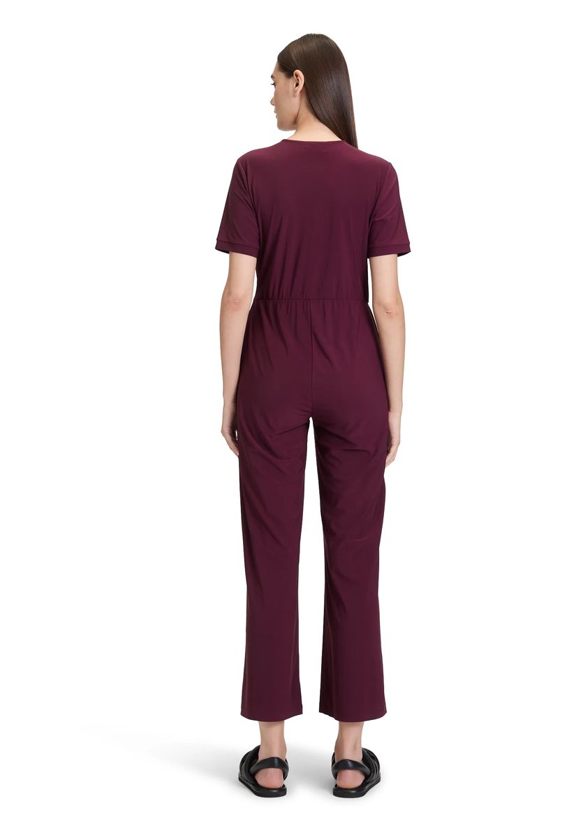 Locker geschnittener Kurzarm Jumpsuit