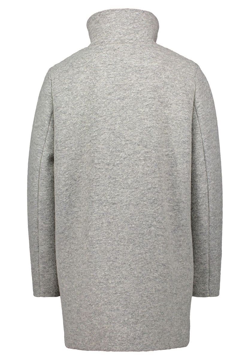 Moderner Wollmantel mit Trichterkragen