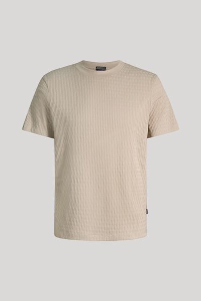 Jack & Jones Raulos Beige Strukturiertes Baumwoll T-Shirt mit Rundhalsausschnitt