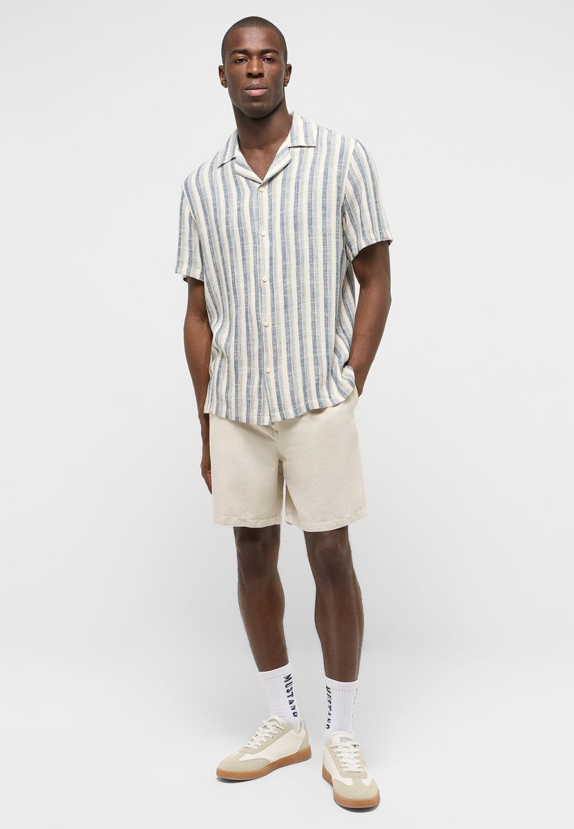 Lässige Jogger-Shorts aus Leinen-Mix