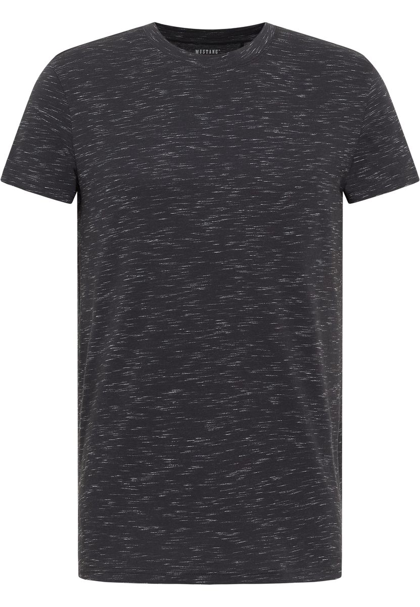 Klassisches meliertes Rundhals T-Shirt
