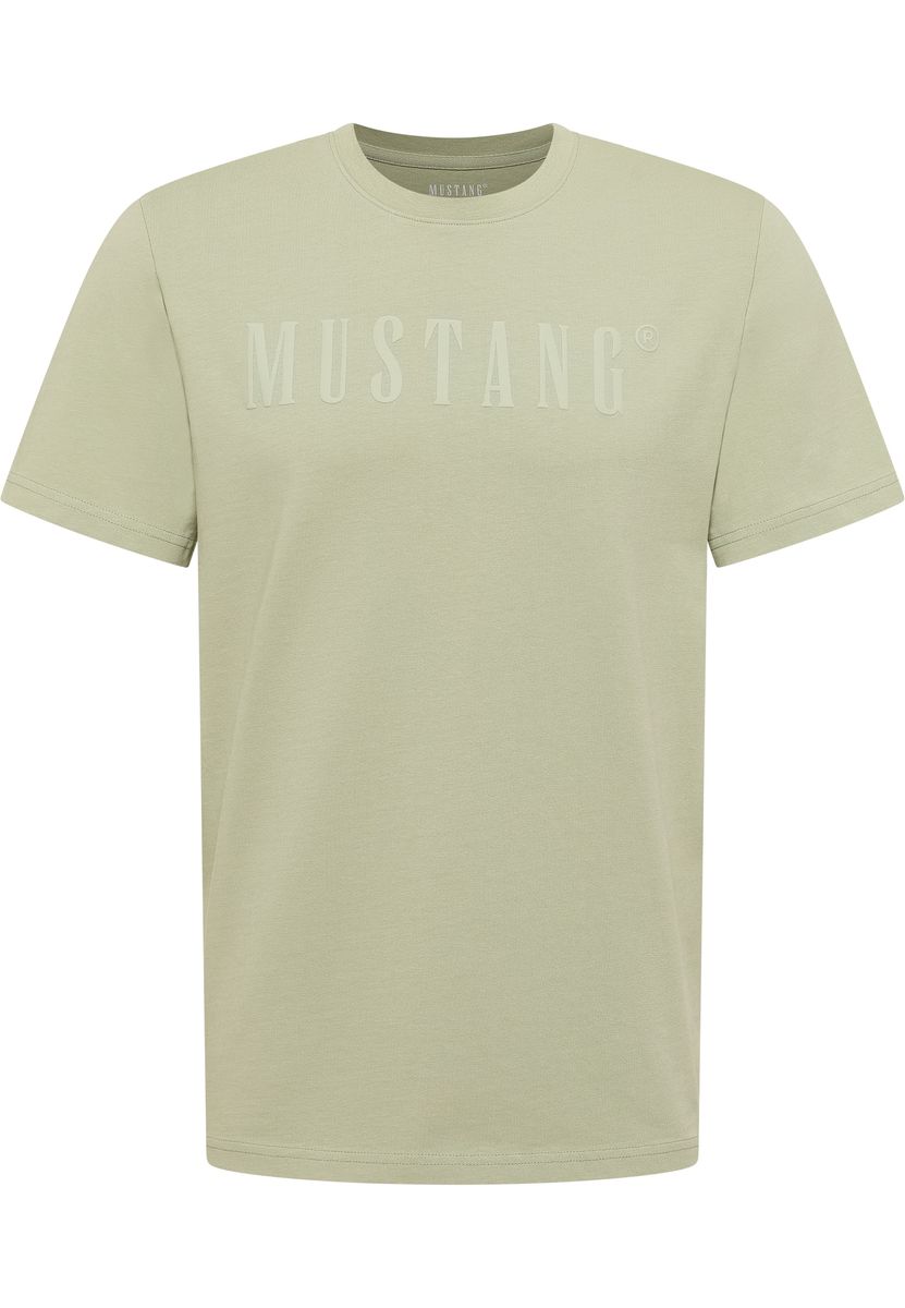 T-Shirt mit Relief-Logo aus Bio-Baumwolle