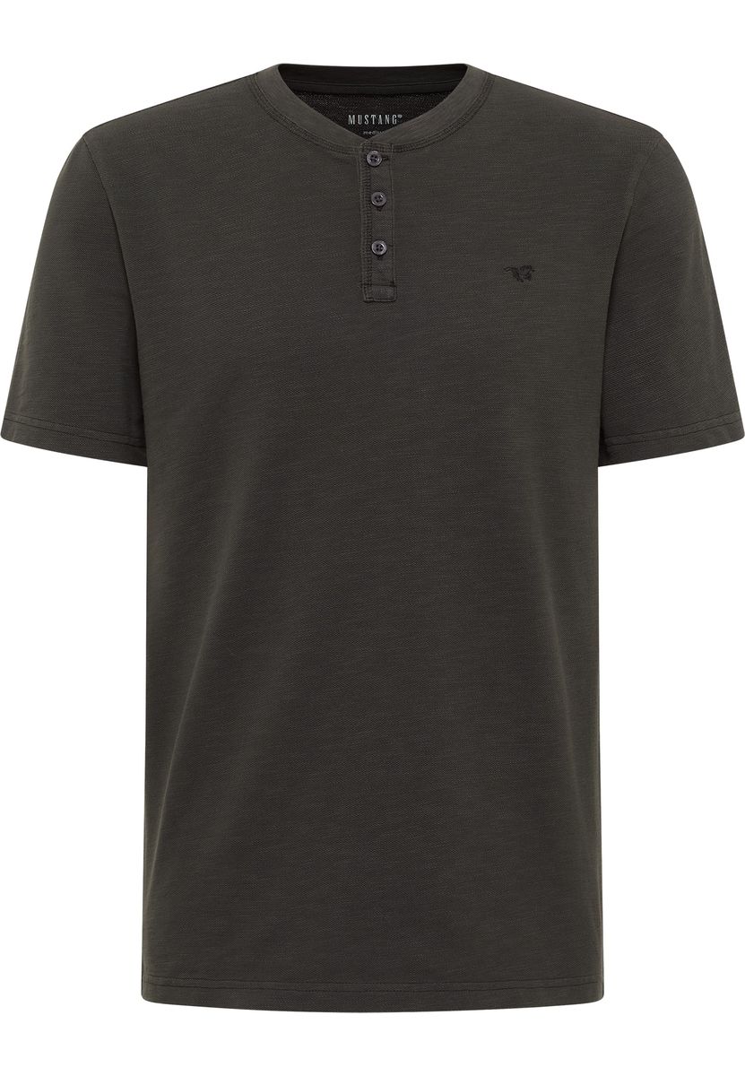Lässiges Baumwoll-Henley-T-Shirt