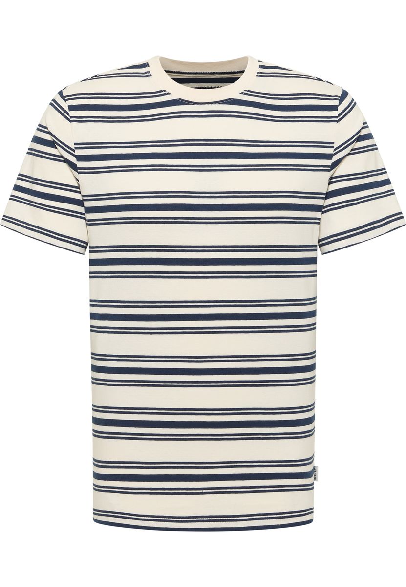 Lässiges Gestreiftes Baumwoll-Leinen T-Shirt