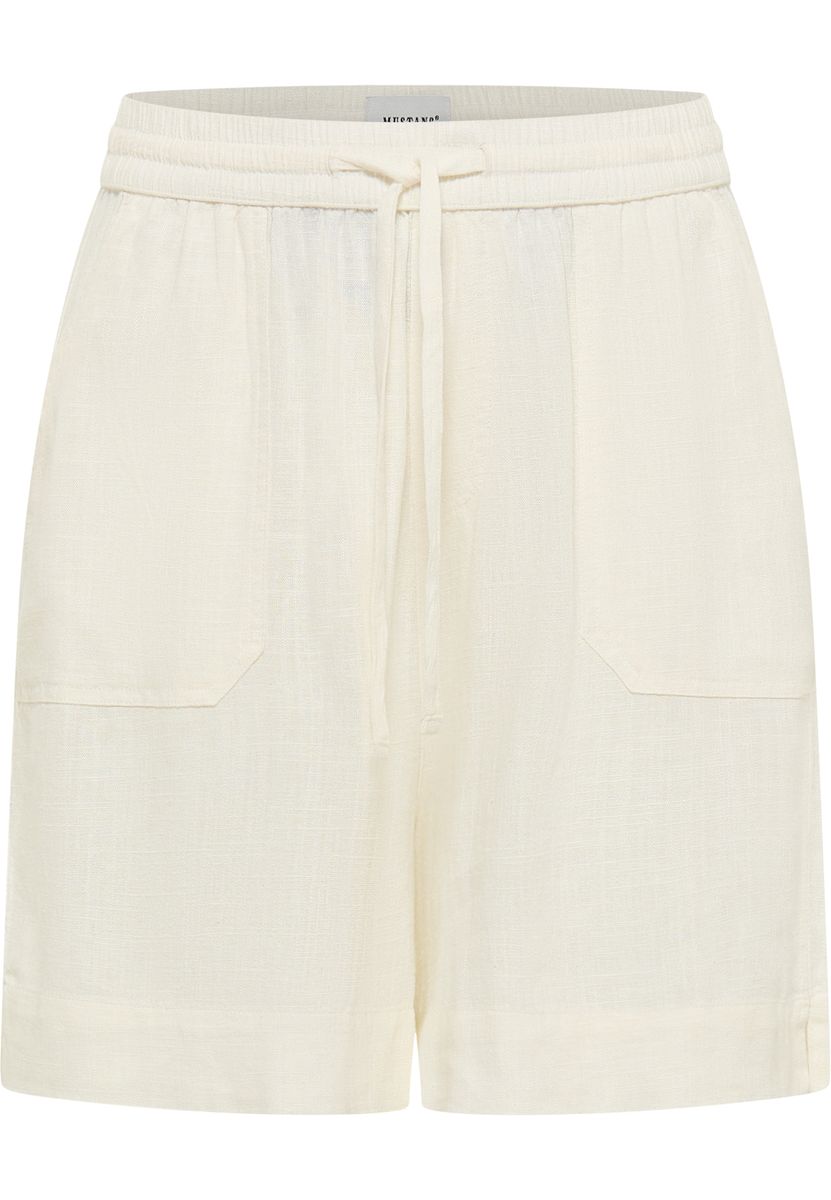 Lockere Shorts mit Leinen-Mix