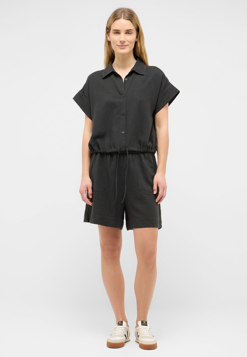 Lockere Shorts mit Leinenanteil