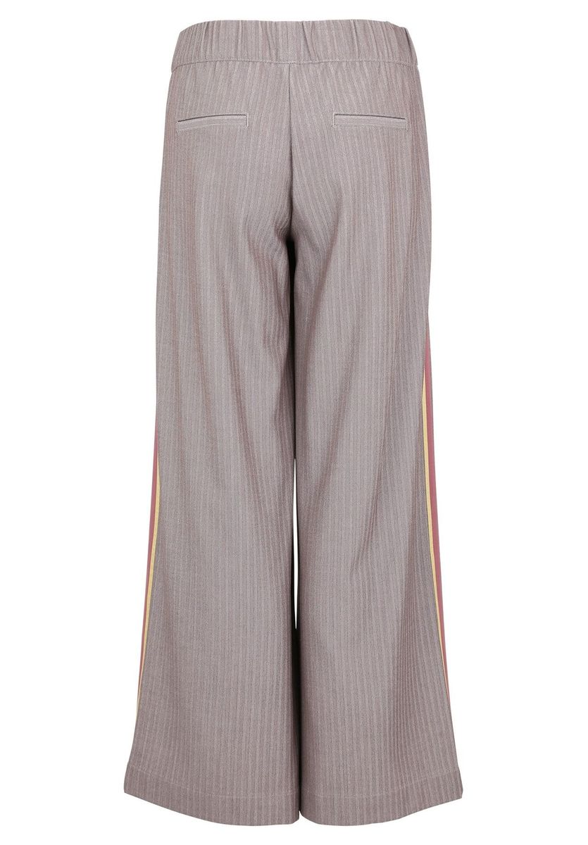 Weite Fischgrätenhose mit Streifen