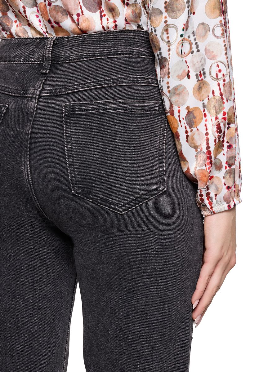 Gerade Jeans mit Strass-Verzierung