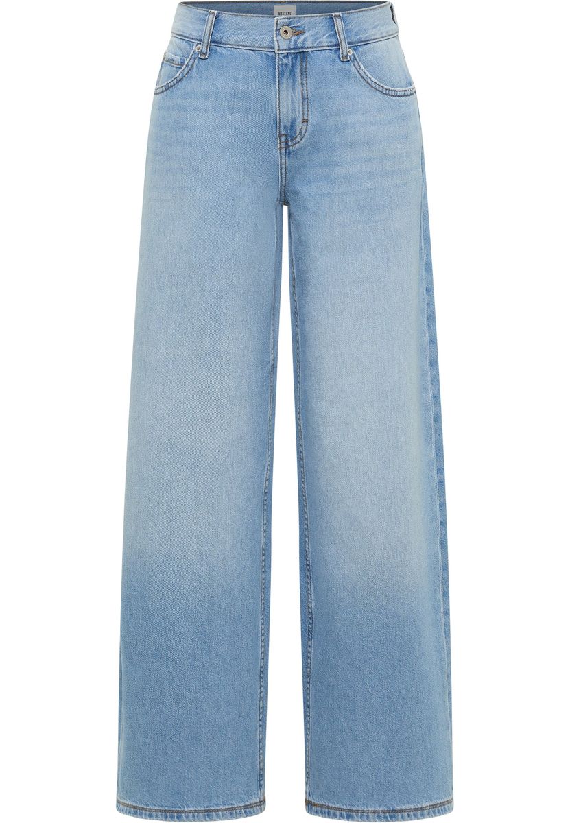 High-Waist-Jeans mit weitem Bein
