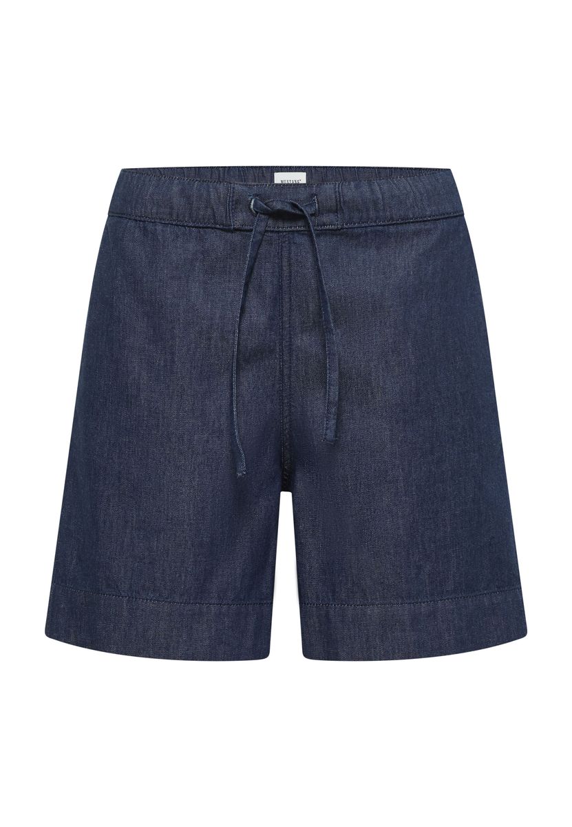 Lockere Denim-Shorts mit Tunnelzug