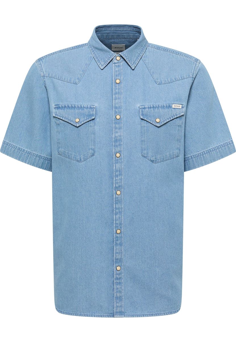 Western-Kurzarmhemd aus Denim