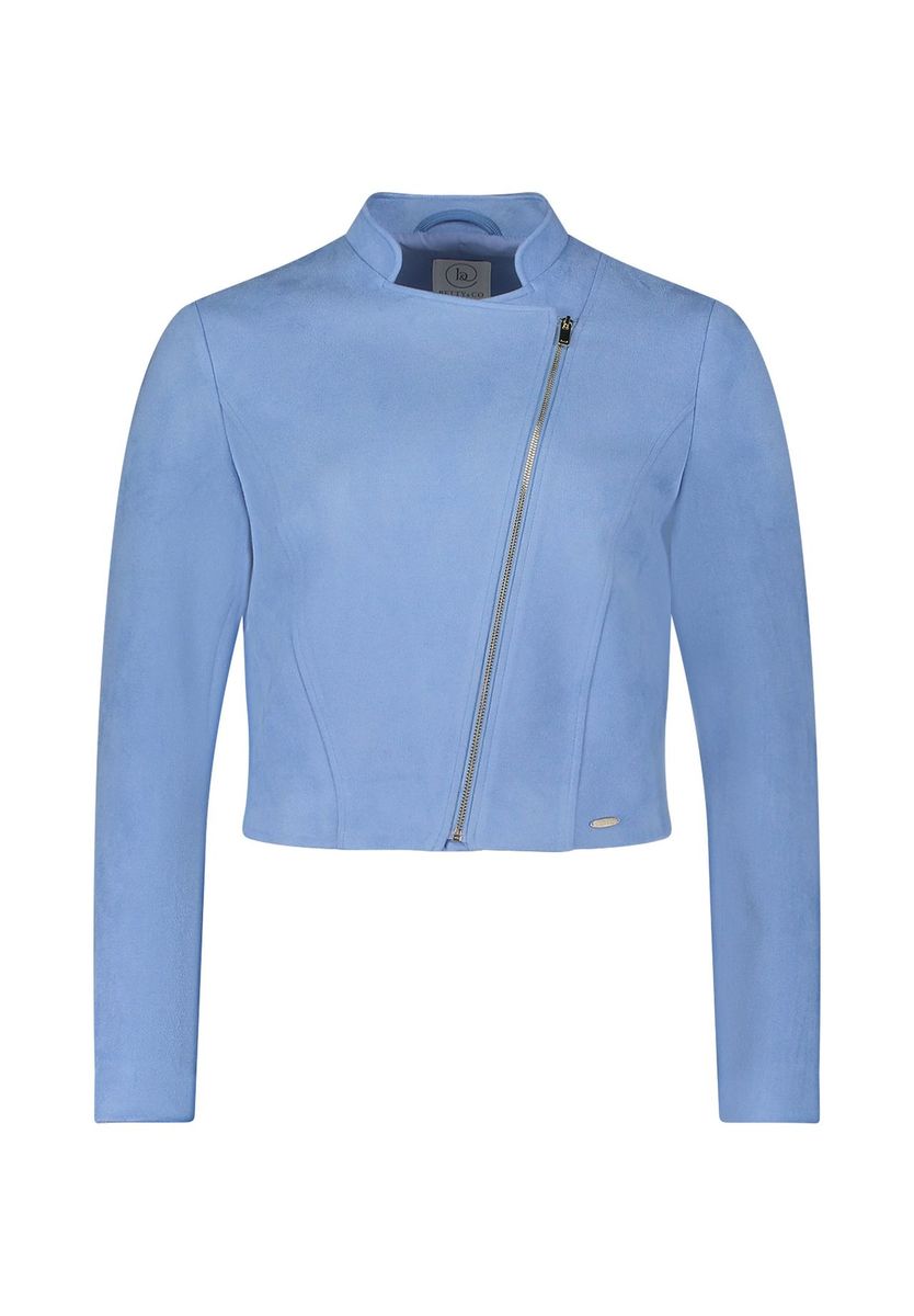 Kurze Bikerjacke mit Stehkragen