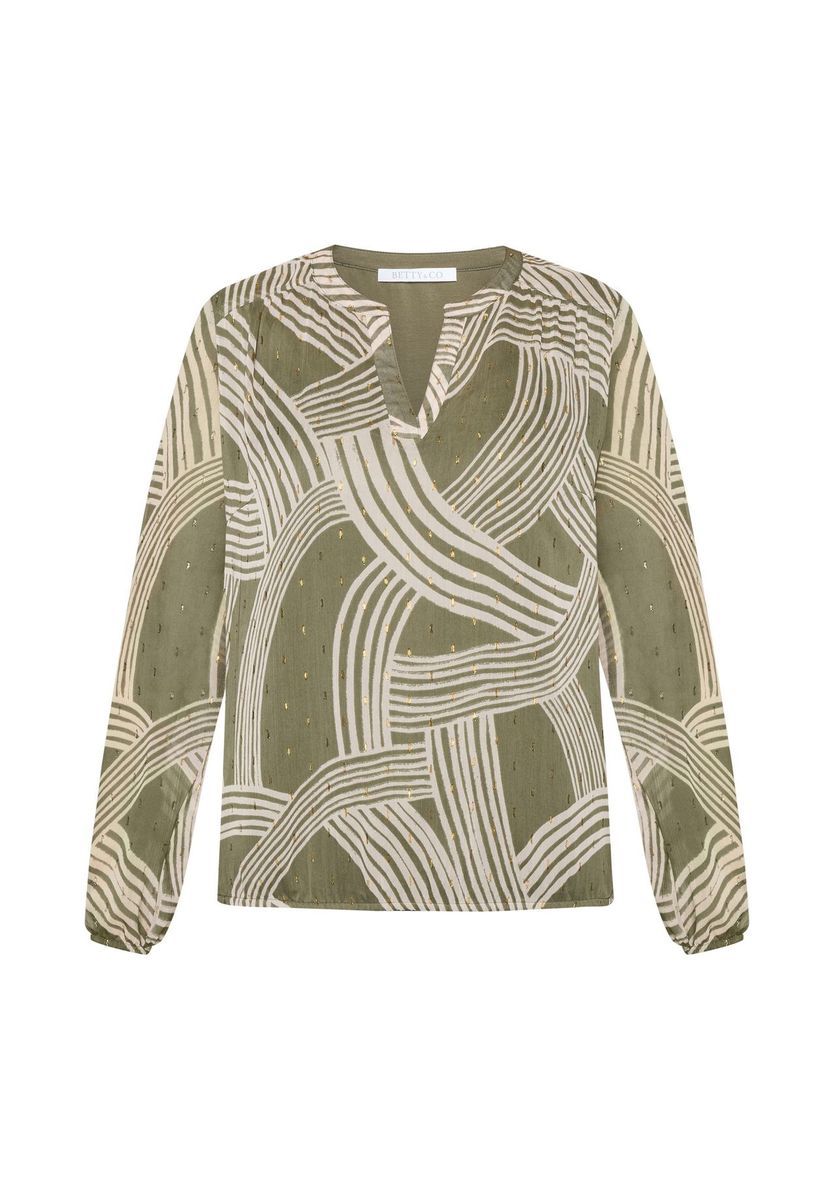 Langarmbluse mit Grafikmuster