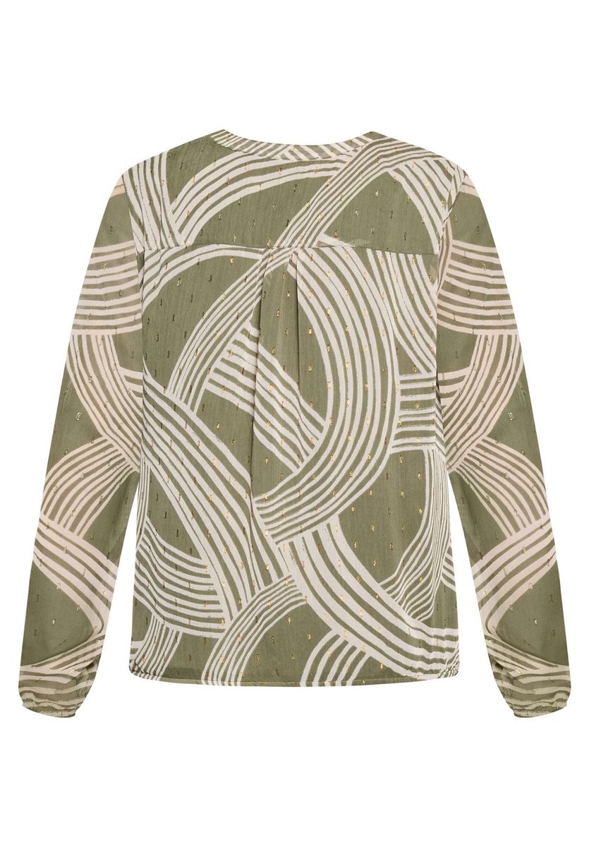 Langarmbluse mit Grafikmuster