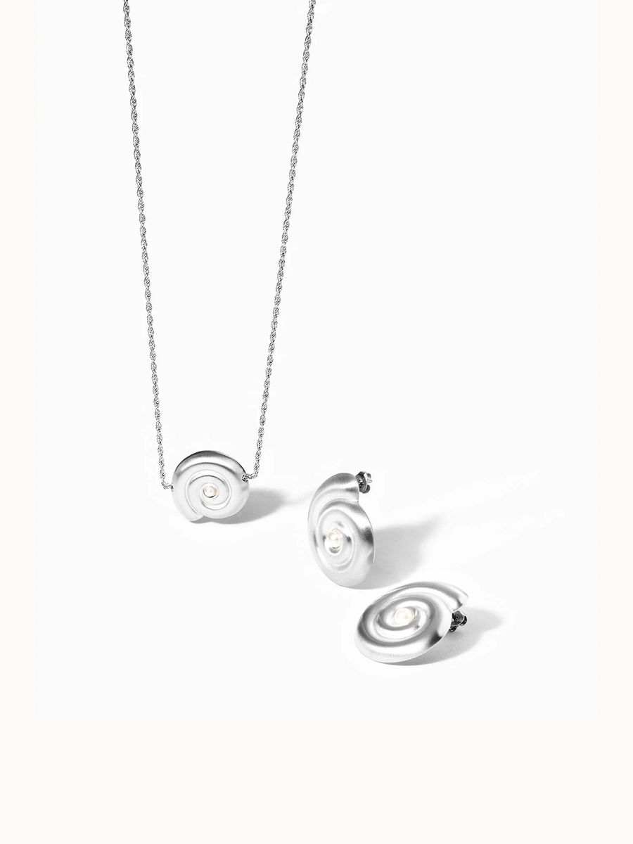 Muschel-Anhänger und Ohrringe Set