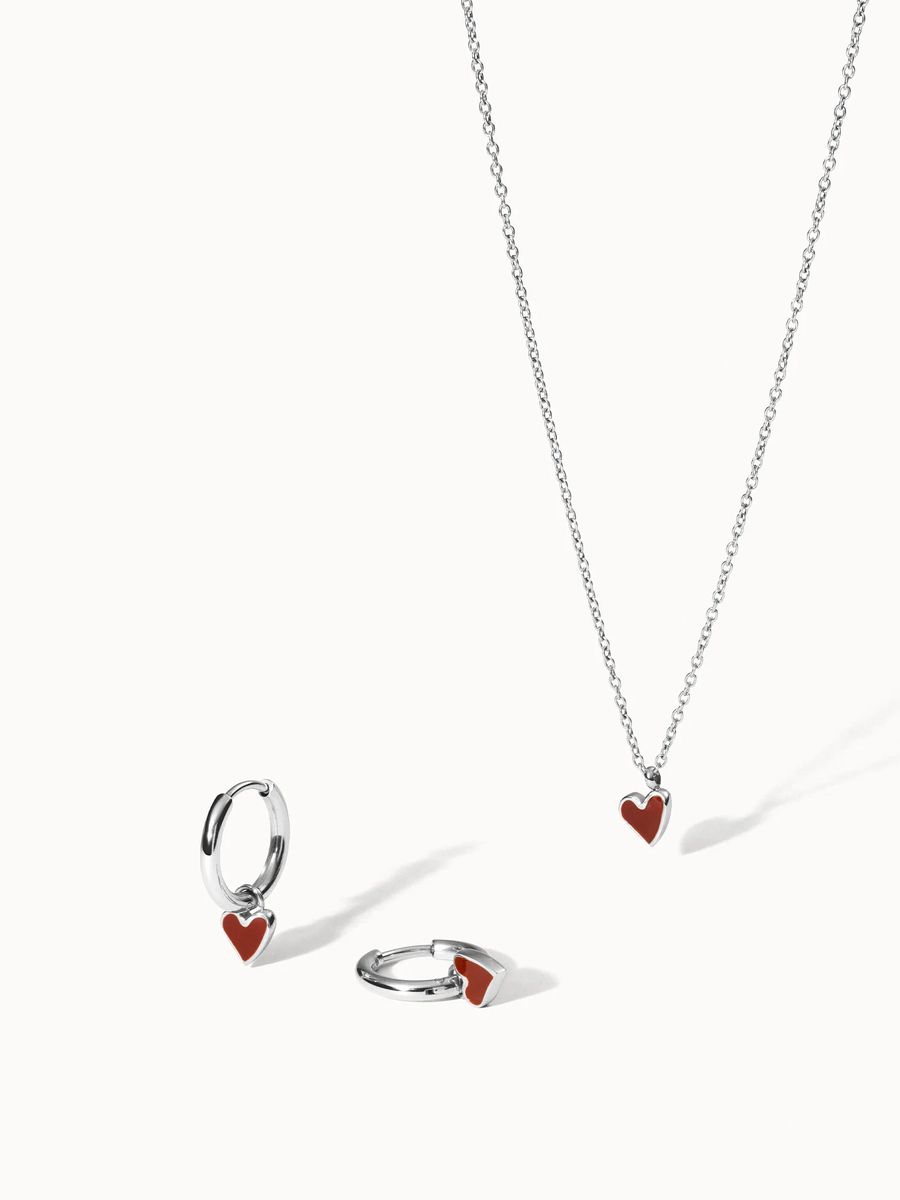 Elegantes Herzanhänger Schmuckset