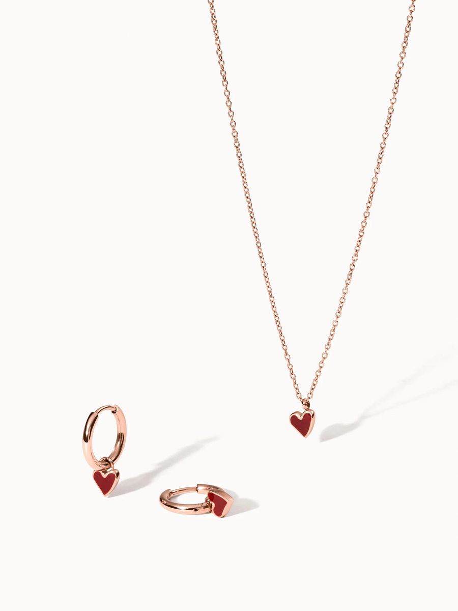 Elegantes Herzanhänger Schmuckset
