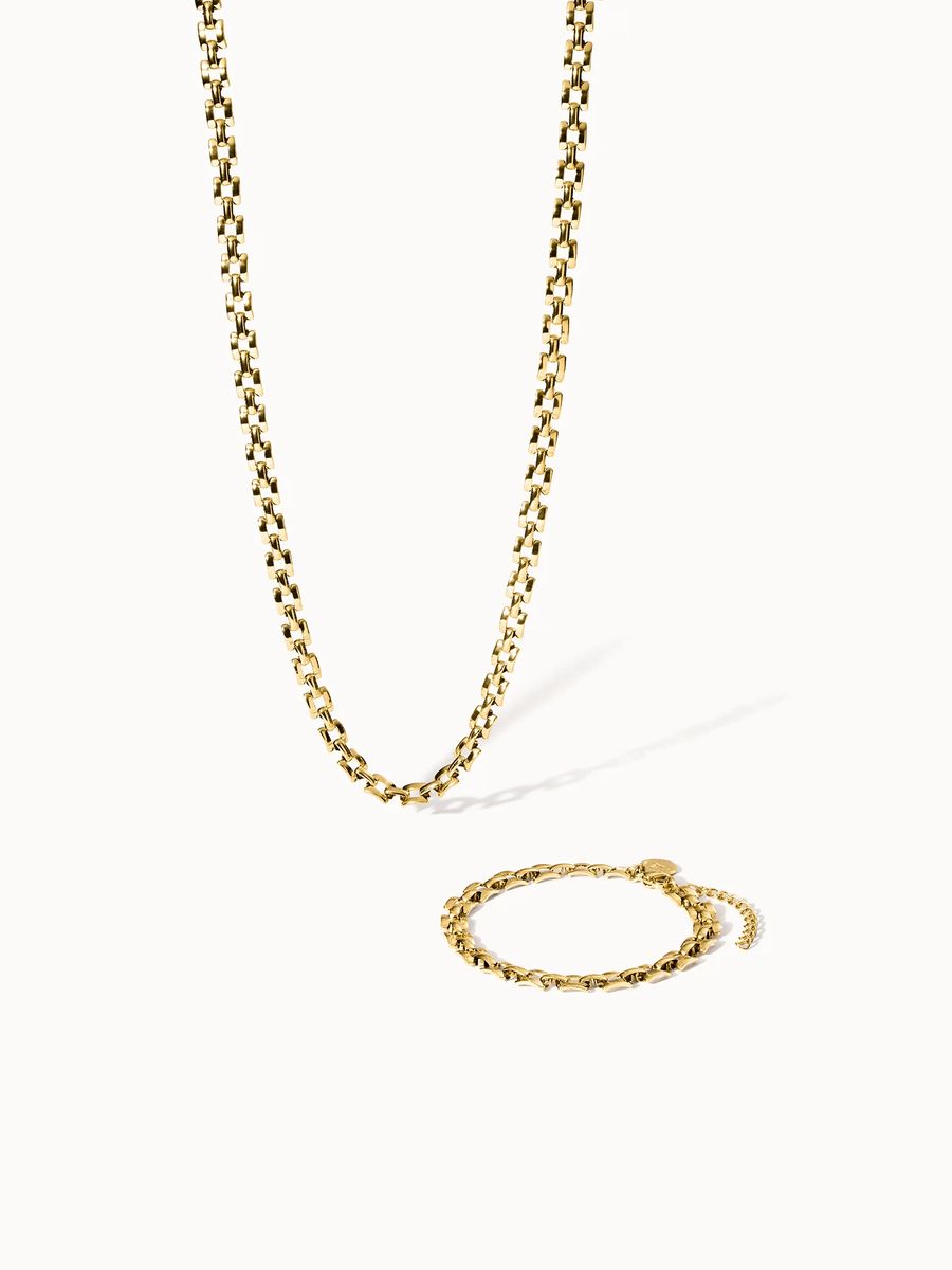 Elegantes Gliederketten-Schmuckset