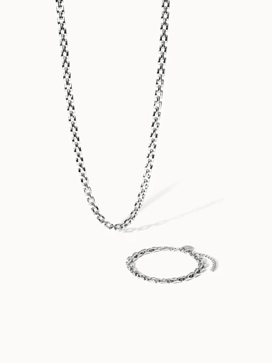 Elegantes Gliederketten-Schmuckset