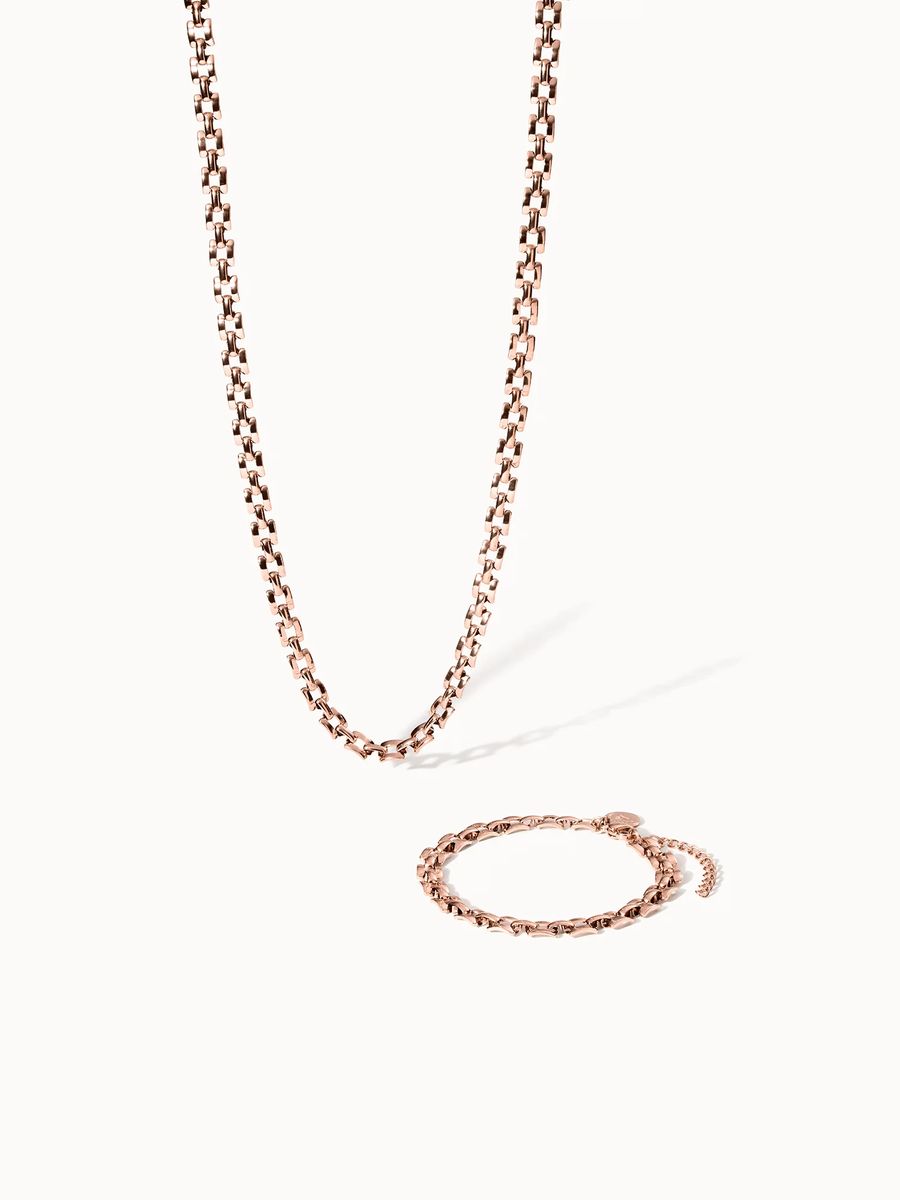 Elegantes Gliederketten-Schmuckset