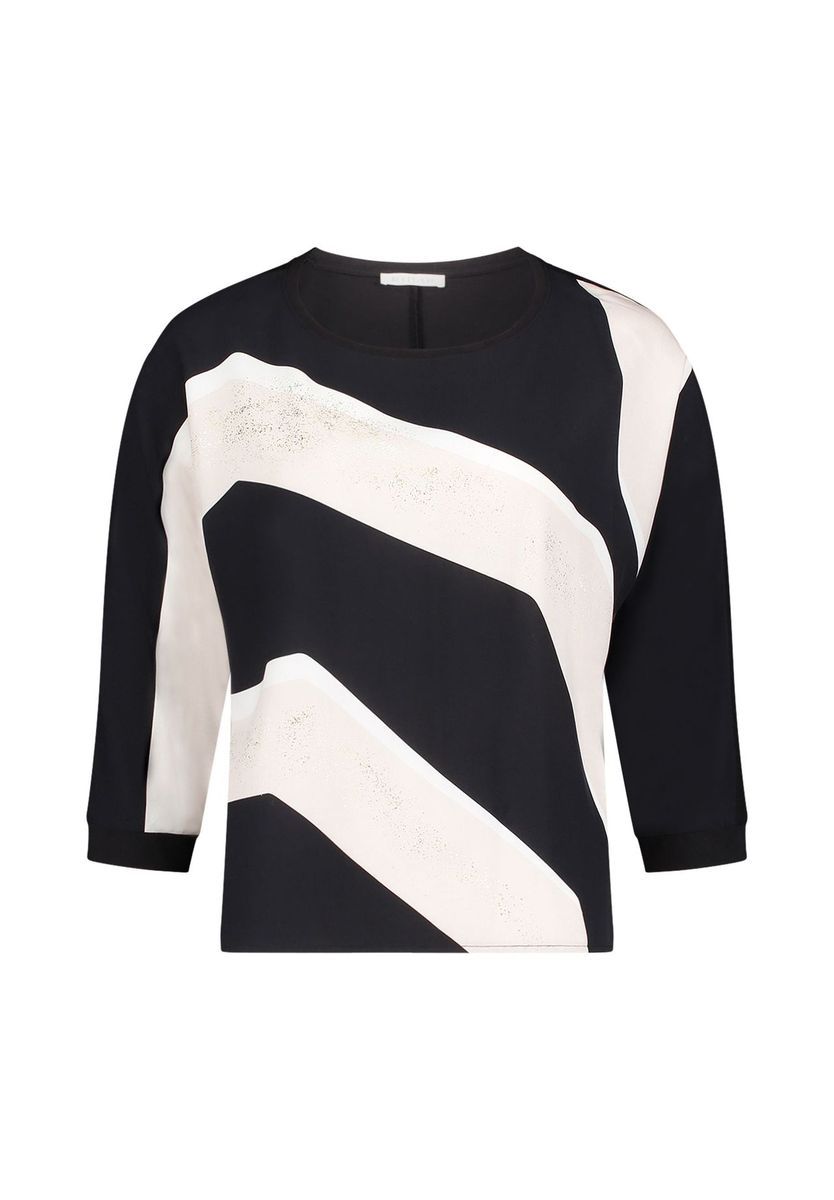 Modernes schwarz-weiß bedrucktes Top