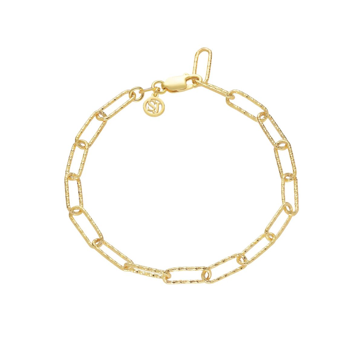 Elegantes strukturiertes Gliederketten-Armband