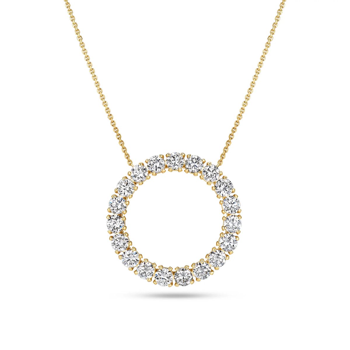 Strahlender Kreis mit Lab-Diamanten