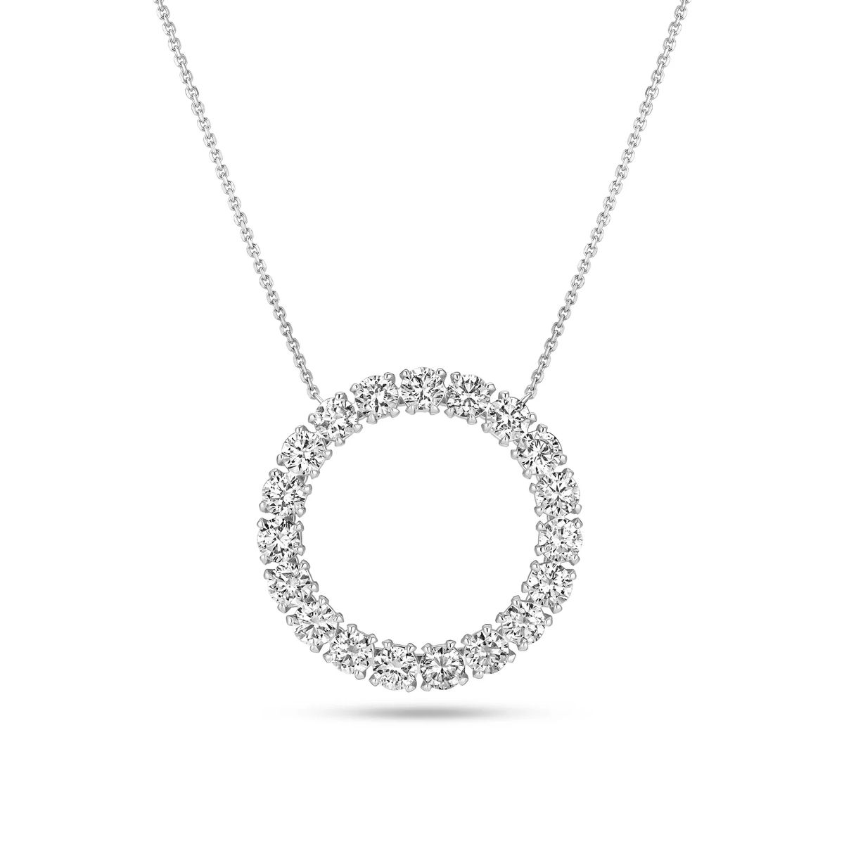Zeitlose Halskette mit Diamantkreis