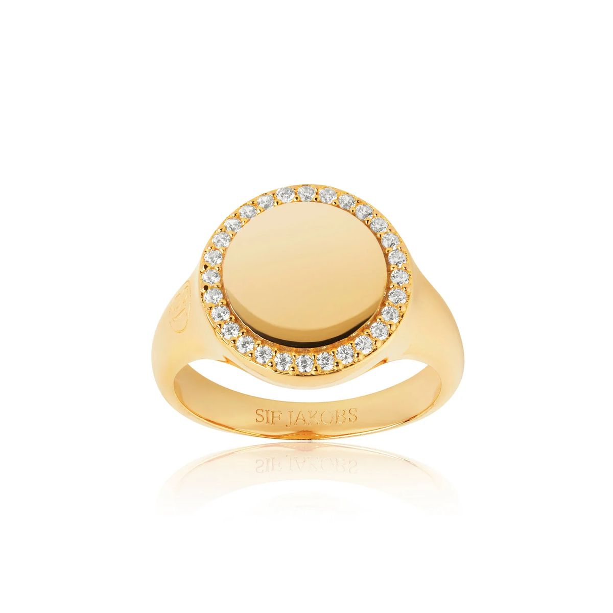 Eleganter Halo-Siegelring