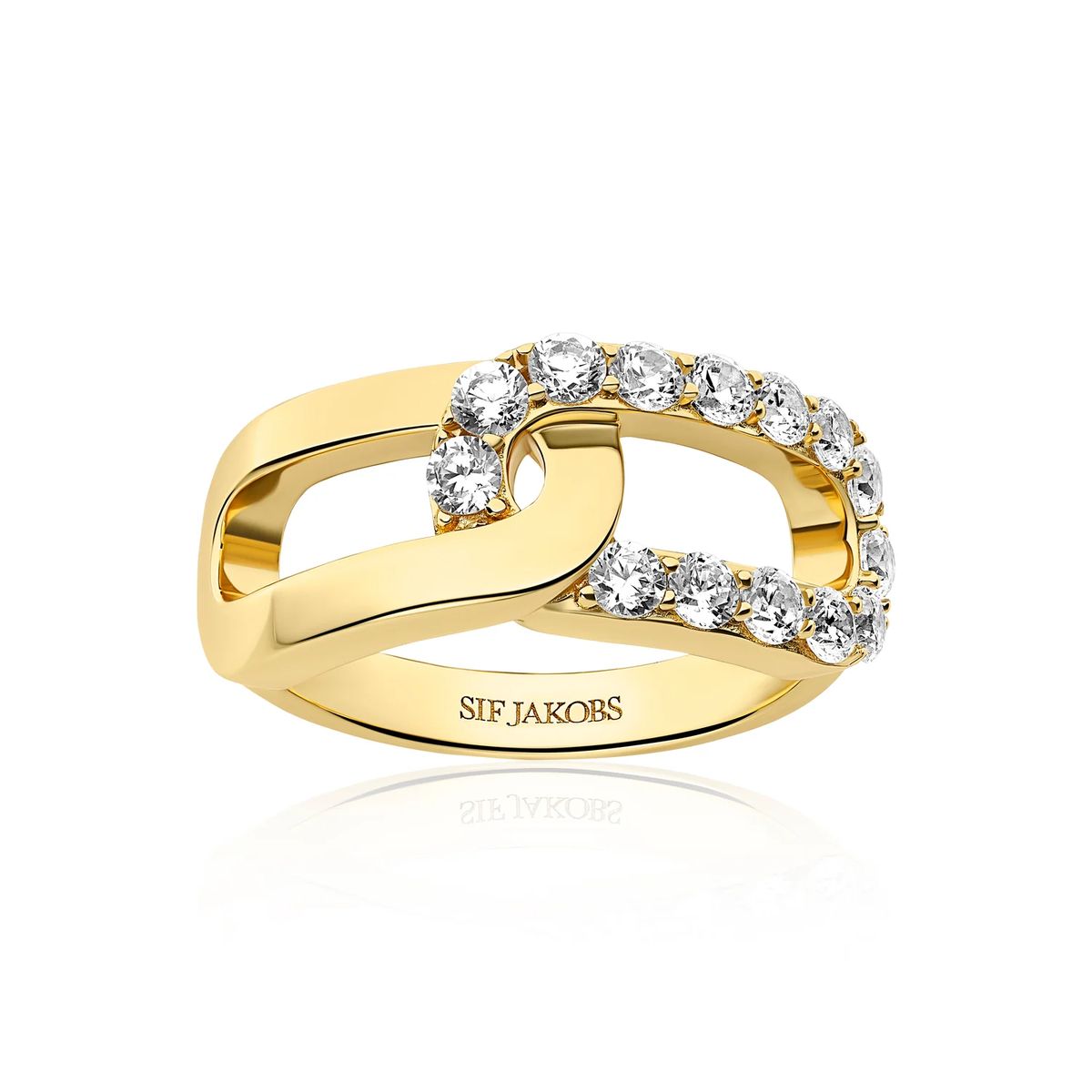Ineinandergreifender Pavé Gliederring