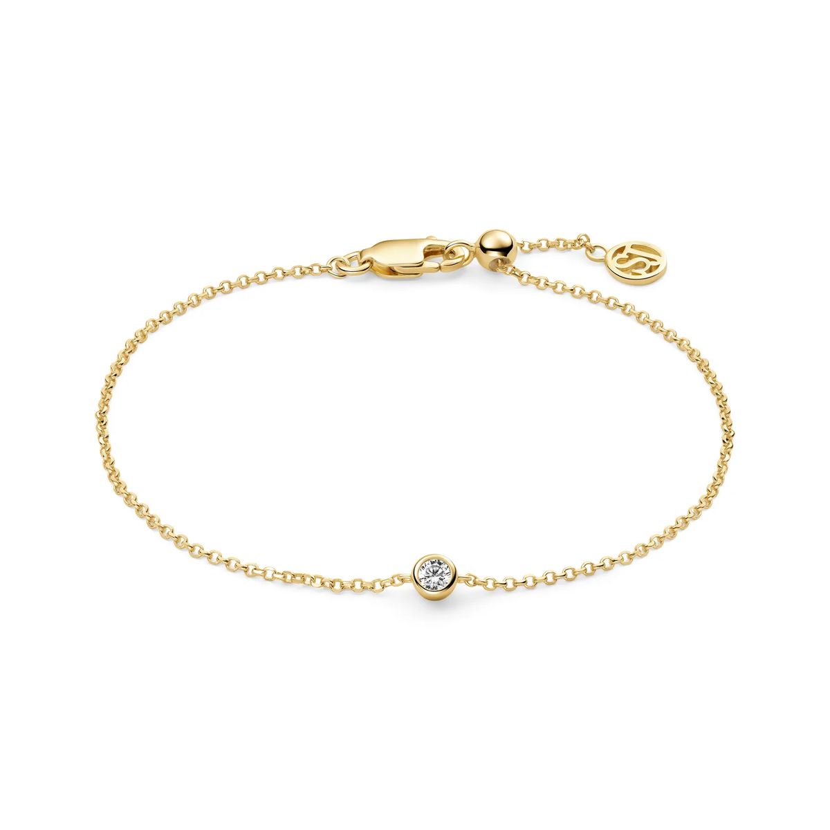 Zartes Armband mit einzelnem Stein