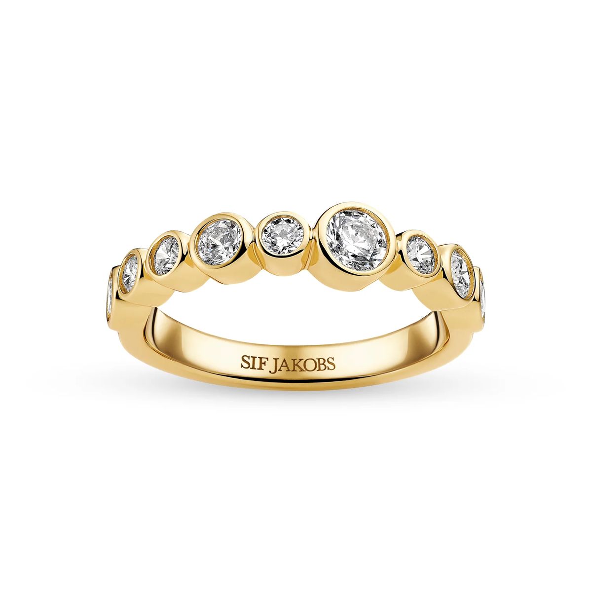 Ring mit Zargenfassung und Steinen
