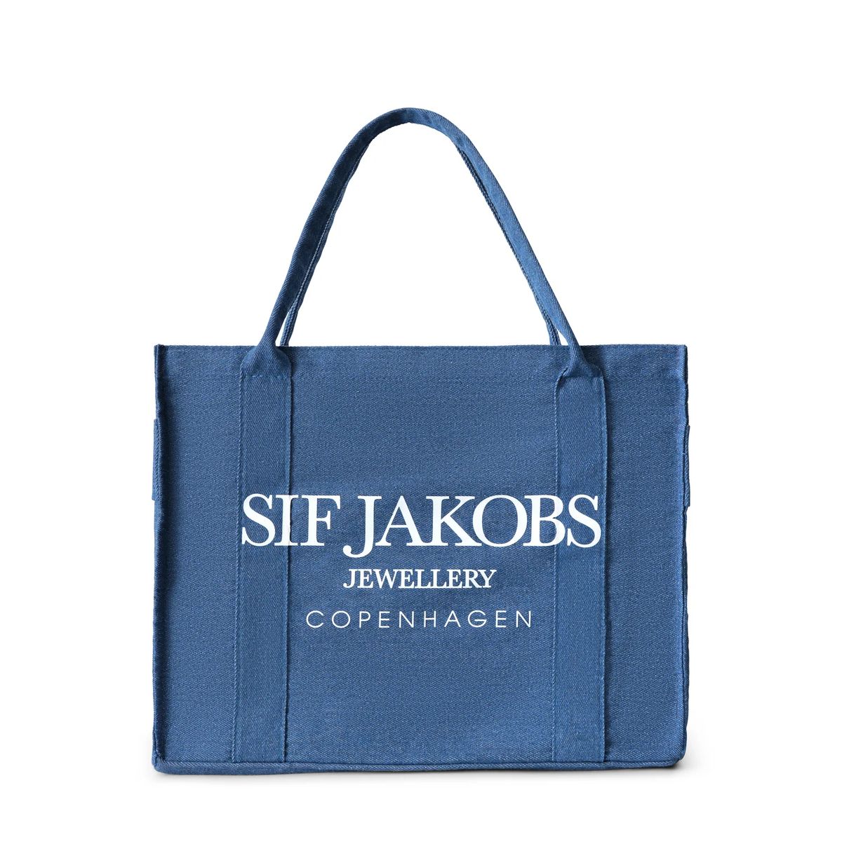Großer Denim-Shopper mit Logo
