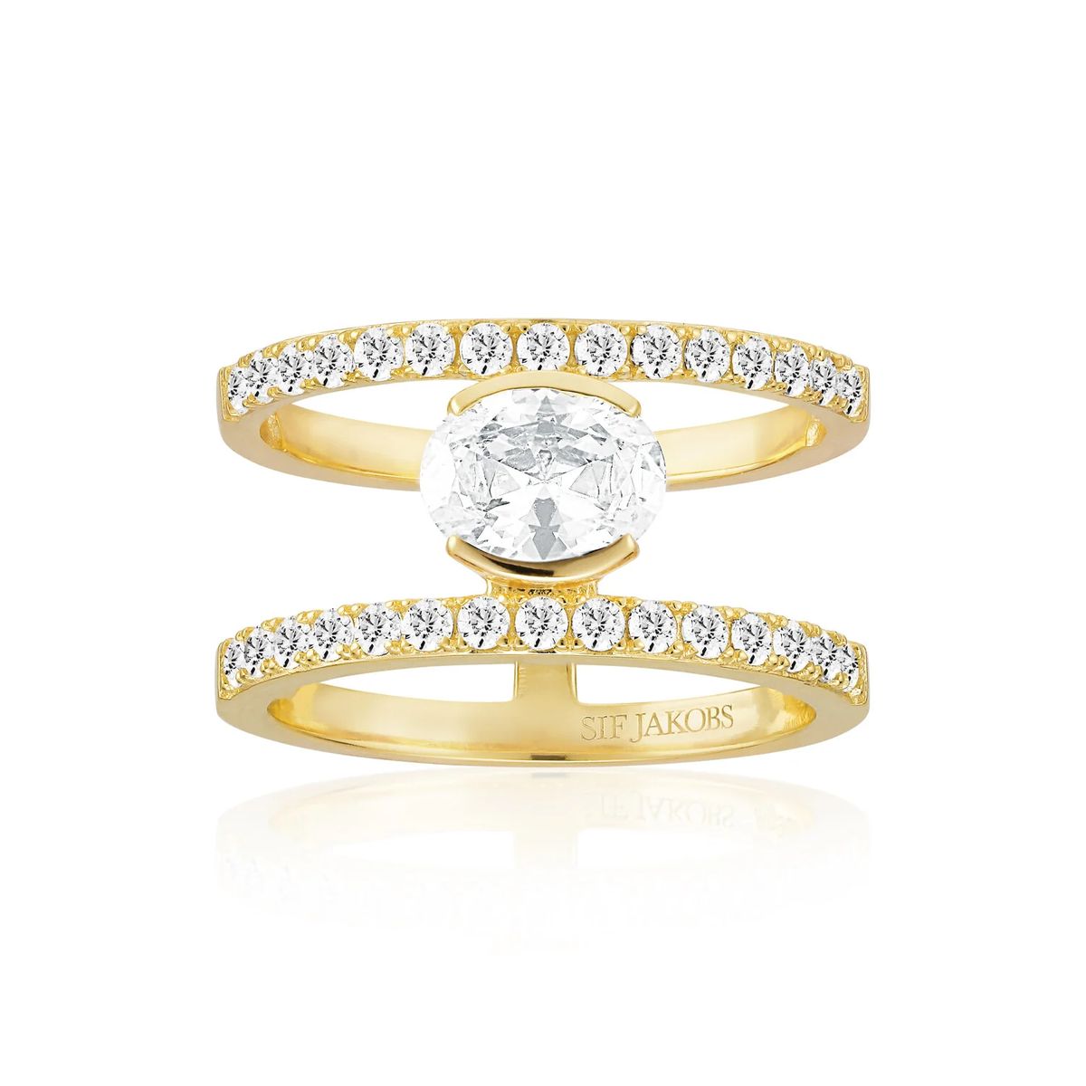 Doppelreihiger Ellisse Carezza Grande Ring