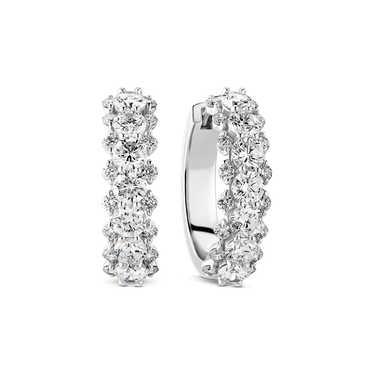 Elegante Fior Diamant-Creolen