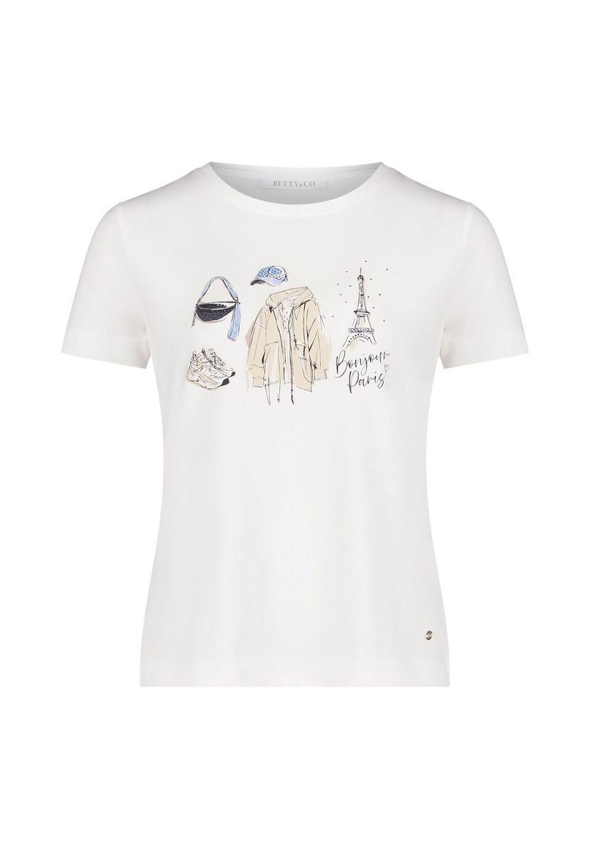 Pariser Baumwoll-T-Shirt mit Grafikdruck