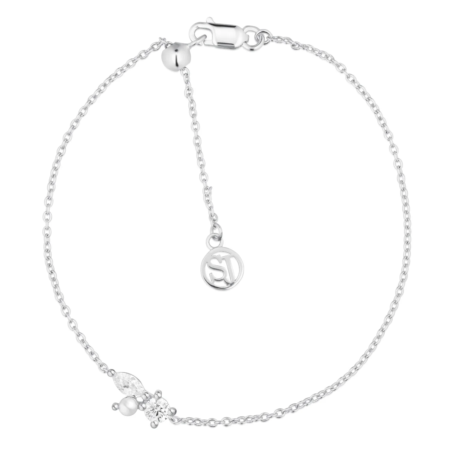 Filigranes Perlen-Cluster Ankerarmband