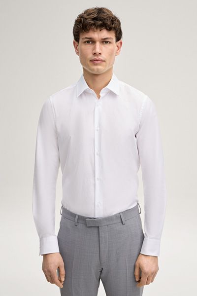 Selected Homme Pierce Weißes Baumwollhemd Slim Fit