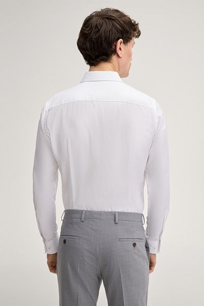 Selected Homme Pierce Weißes Baumwollhemd Slim Fit