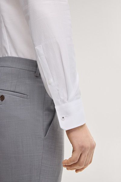 Selected Homme Pierce Weißes Baumwollhemd Slim Fit