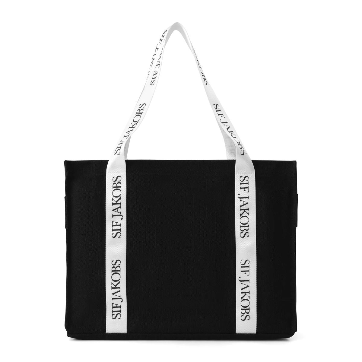 Geräumiger Canvas-Shopper mit Webgurt-Henkeln